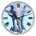 thumbnail image 1 of DesignArt Painted Asian Elephant Large Wall Clock, 1 of 2