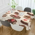 thumbnail image 2 of Yayeee Tablecloths 60" x 60" Rectangle Wrinkle Resistant Party Table Cover, Cute Chocolate Cakes, 2 of 8