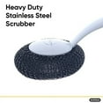 thumbnail image 5 of BBQ Grill Brush Bristle Free Stainless Steel Scrubber Cleaner Dishwashing Brush with Long Handle for Pots, Pans, Stove, Cast Iron, Gas/Charcoal/and Electric Grills, Red with Refill -Superio, 5 of 5