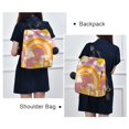 thumbnail image 4 of FORMRS Women's Travel Backpack Purse Anti-Theft Hidden Pockets Casual Shoulder Bag, Purple Retro Rainbow, 4 of 7