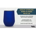 thumbnail image 3 of Stemless Wine Tumblers 12 oz. Set of 6, Bulk Pack - Insulated, Perfect for Wine, Cocktails, Other Hot & Cold Beverages - Blue, 3 of 5