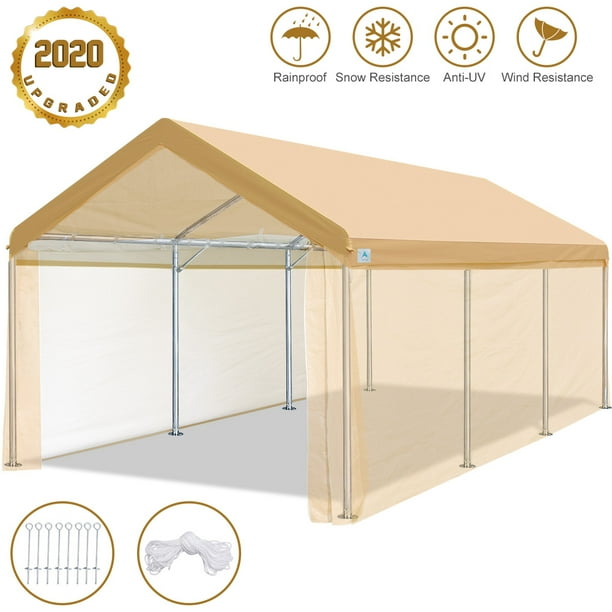 10' x 20' Updated Heavy Duty Carport Canopy Car Port Garage Shelter