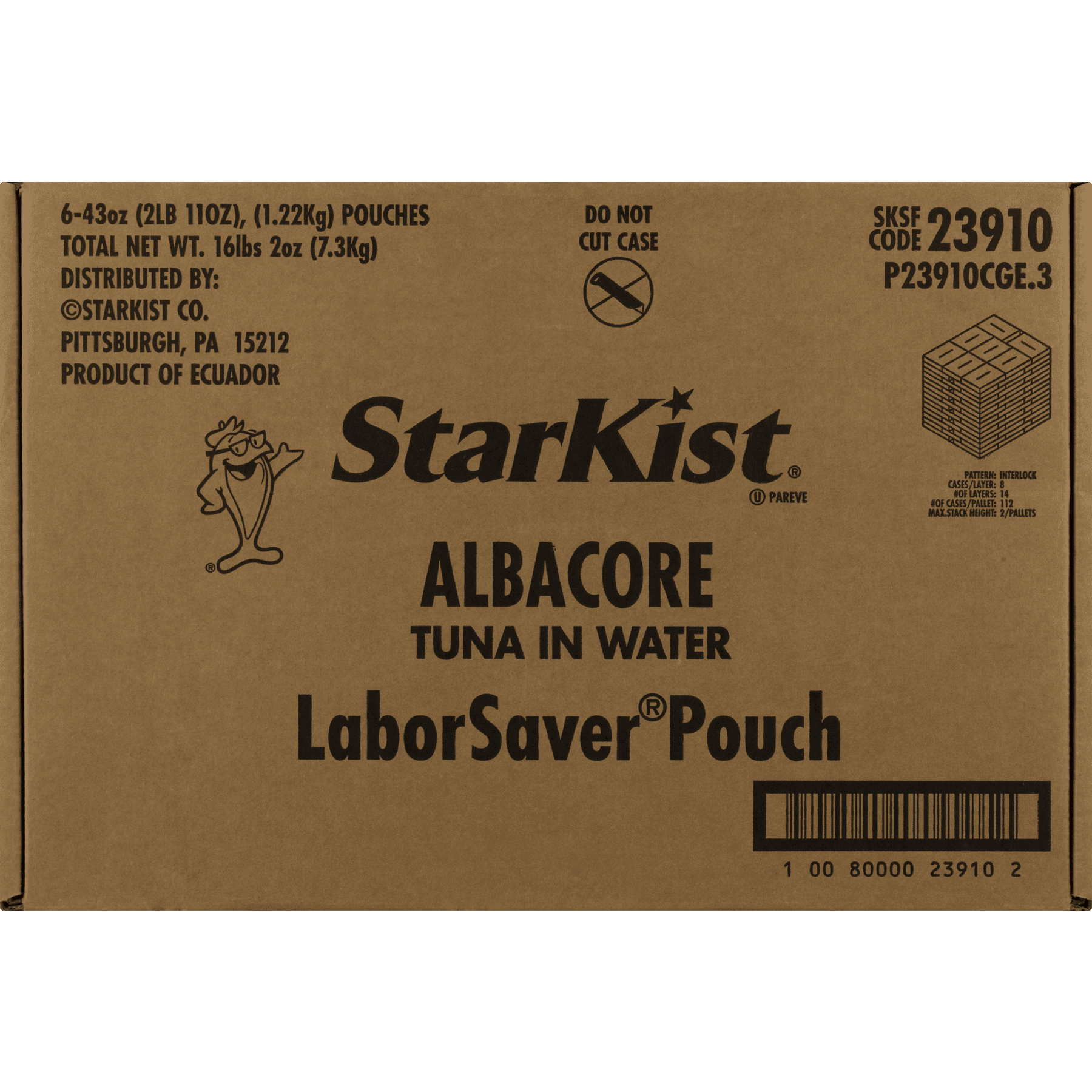 StarKist® Albacore White Tuna in Water - (6) 43 oz Pouch