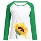 thumbnail image 4 of Moda Mujer Primavera Otoño Patchwork Impreso Mangas Largas Cuello Redondo Casual Tee Tops Fridja hkj2953, 4 of 4