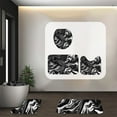 thumbnail image 4 of TERGAYEE Bathroom Rug Set Bathroom Decor 3 Pcs Rug Set with ColorfulMarble Bathroom Set with AntiSlip Rug Toilet Lid Cover and U Shape Mat Bathroom Set, 4 of 6