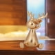 thumbnail image 2 of Estatua de ciervo Zulema Estatua Moderna Animal Oro, 2 of 5