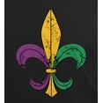 thumbnail image 5 of Old Glory Mens Mardi Gras Fleur De Lis Distressed Short Sleeve Graphc T Shirt, 5 of 8
