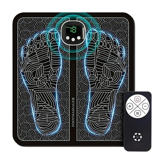 EMS Foot Massager for Neuropathy - Foot Massager Mat for Pain Plantar Relief, Improve Circulation, Muscle Relaxation, Portable & Rechargeable EMS Foot Stimulator with 8 Modes &19 Levels