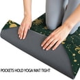 thumbnail image 3 of Green Octopus Planet Star Pattern Hot Yoga Mat Towel Non Slip for Hot Yoga - Quick-Drying Yoga Mat Cover with 4 Corner Pockets with Travel Bag - Hot Yoga Towel Non Slip 70"x26", 3 of 6