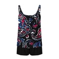 thumbnail image 5 of Amzcrzy Womens Tankini Bathing Suits 2026 Fashion Print Deep U Neck Two Piece Swimsuit with Built In Bra Adjustable Straps Top and Boyshorts with Pockets Modest Bathing Suit for Women @10 2XL, 5 of 6