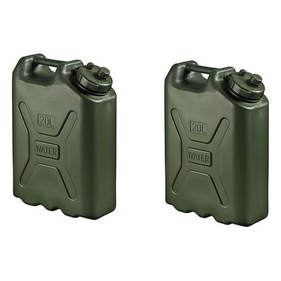 BPA Durable 5 Gallon 20 Liter Portable Military Water Storage Container for Camping, Outdoors and Emergency Management