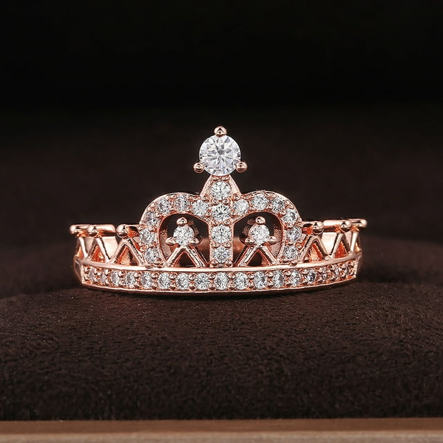 Anillos para mujer, regalos para mujer, anillo de propuesta de temperamento elegante para dama, anillo de cobre, talla 5-10, anillo de cobre