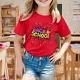 thumbnail image 2 of LUOGENLI T-Shirt pour Filles Enfants École Rentrée des Classes Imprimé Décontracté Manches Courtes Haut T-Shirt Chemises pour Filles Longueur Midi Petite Rouge 10-11 Ans, 2 of 7