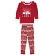 thumbnail image 2 of INSPIRAR CHIC Camiseta de manga larga con estampado de ciervo navideño con pantalones, pijamas de loungewear, conjuntos de pijamas familiares ["Niños y Niñas"] S Rojo, 2 of 4