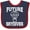 Navy and Red, variant on Inktastic Skydiving Future Skydiver Boys or Girls Baby Bib