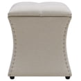 thumbnail image 5 of Amelia Nailhead Tufted Storage Ottoman Cream, 5 of 5