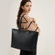 thumbnail image 2 of Bolso KALIDI de piel sintética para mujer con cremallera negro, 2 of 6