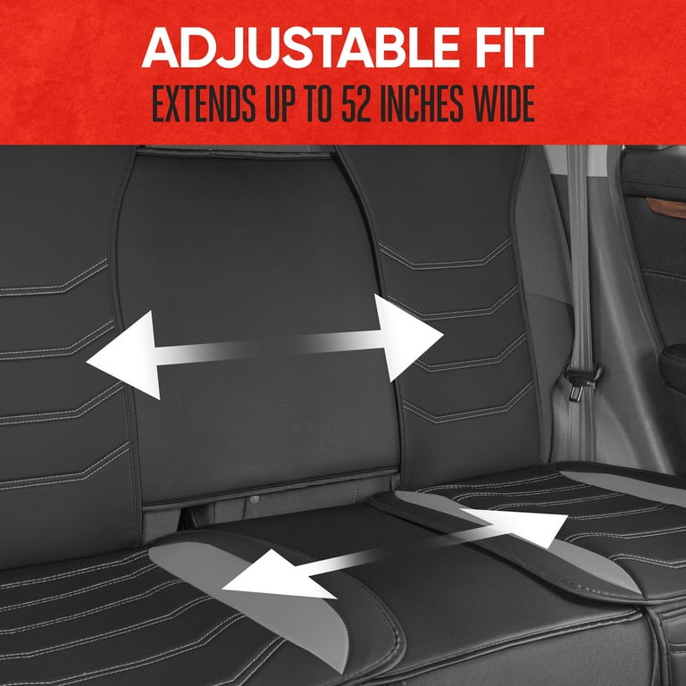 Motor trend luxefit faux leather 2024 car seat cover for front seats