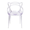 thumbnail image 3 of Maklaine 18 inches Mid-Century Plastic Dining Chairs in White (Set of 4), 3 of 6