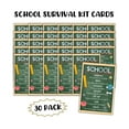 thumbnail image 2 of School Teacher Survival Kit Cards 30pk 4x6 Back To School High Elementary List Tag Labels Emergency Welcome Printables for Parents Students, 2 of 4