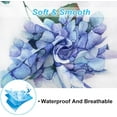 thumbnail image 2 of Watercolor Floral Shower Curtain Watercolor Blue Hydrangea Waterproof Washable Polyester Fabric Bathroom Shower Curtains with 12 Hooks for Bathroom 72x72 Inches, 2 of 5