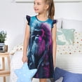 thumbnail image 4 of Balery Hip-Hop Glasses Gorilla Camisón de princesa para niñas, pijama de algodón con mangas abullonadas, suave y bonito.-Medium, 4 of 6