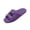 Purple, variant on Fuzzy Slippers for Women Open Toe Slide Cute Embroidered Cat House Shoes Soft Plush Fleece Slip-On Indoor Outdoor Anti-Slip Rubber Sole Spa Bedroom Fluffy Loungewear