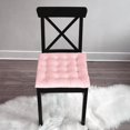 thumbnail image 4 of My Infinity Store 16" Plush Square Tufted Chair Pad/Cushions Tie-Backs (Pink, 1 Piece), 4 of 5