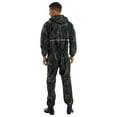 thumbnail image 3 of Manyakai Men's One Piece Jumpsuit Reflective Rainseal Waterproof Windproof Hooded Coverall Rain Coat Camouflage 180/XXL, 3 of 6