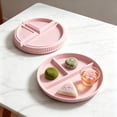 thumbnail image 6 of LEHOZIHEQ Divided Plates for Adults, Portion Control Bariatric Plate, Wheat Straw Plates with 3 Compartments, Unbreakable Reusable Portion Control Plates, 6 of 6