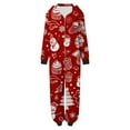 thumbnail image 5 of Odeerbi Christmas Onesie Pajamas for Family Holiday Sleep Jumpsuit Long Sleeve Family Christmas Pajamas Matching Sets Mom Parent Child Outfit Printed Loungewear Sleepwear Xmas PJs Set Red, 5 of 7