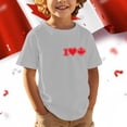 thumbnail image 3 of T-shirt Garçon Fierté Nationale du Canada Drapeau Canadien Col Rond Manche Courte Blouse Filles Fête du Canada 1st July Mode Fête Nationale Canadienne Imprimé Drapeau Manche Courte Haut, 3 of 5