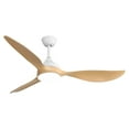 thumbnail image 2 of 56 Inch Modern Ceiling Fan with Dimmable LED Light, Quiet Reversible DC Motor for Indoor & Outdoor Use, White ABS Blades, Remote Control, 2 of 10