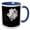 Blue/White, variant on 3drose, Black and White Desert Rose Is a Black and White Photo of a Rose, 11oz Magic Transforming Mug