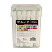 Royal & Langnickel Azure Alcohol Markers, with Case, Fine and Broad Chisel, Jewel Tone, 24 Count