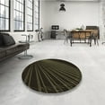 thumbnail image 3 of Ahgly Company Indoor Round Patterned Night Black Area Rugs, 4' Round, 3 of 6