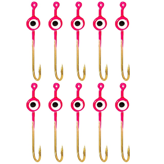 Opolski 1 Set Ice Fishing Jig Solid Strong Catching Ability Mini High Penetration Sharp Hard Ice Fishing Hook for Outdoor