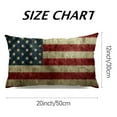 thumbnail image 3 of Heduofu American Flag Lumbar Throw Pillow Covers 12x20 Set of 2 Vintage Flag Decorative Pillow Covers Outdoors Pillowcase Cushion Case Farmhouse Home Decor for Sofa Couch Bed 12x20inch, 3 of 8
