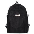 thumbnail image 1 of Mochila informal para estudiantes, mochilas escolares de estilo japonés con colgante de flores (negro) Tmvgtek Para Estrenar, 1 of 7