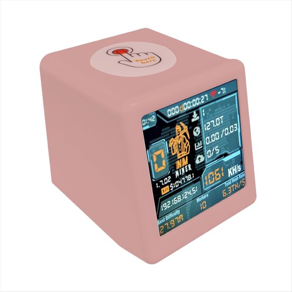 Nerdminer V2 NM Smart TV ESP32 BTC SOLO Lotterys Miner 1060 /S Hashrate Low Power Silent Operation Desktop Clock,1 x Clock Miner