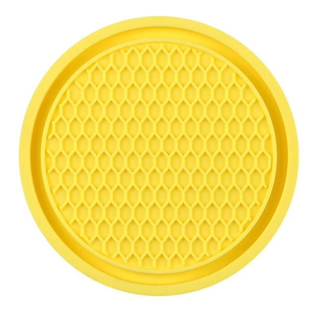 Alfombrilla para taza de agua de coche con forma de panal de abeja y rejilla creativa, multifuncional, con alfombrilla antideslizante de diamantes de imitación