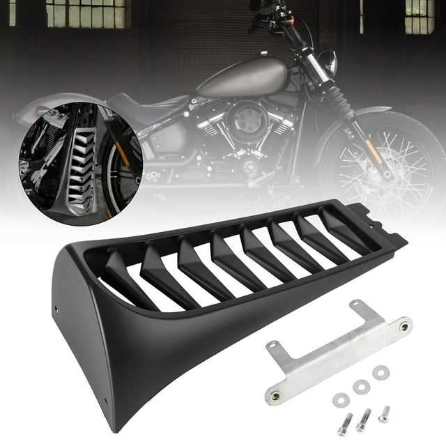 Front Chin Spoiler Lower Radiator Cover for Softail Breakout Fat Bob 2018-2022 Black