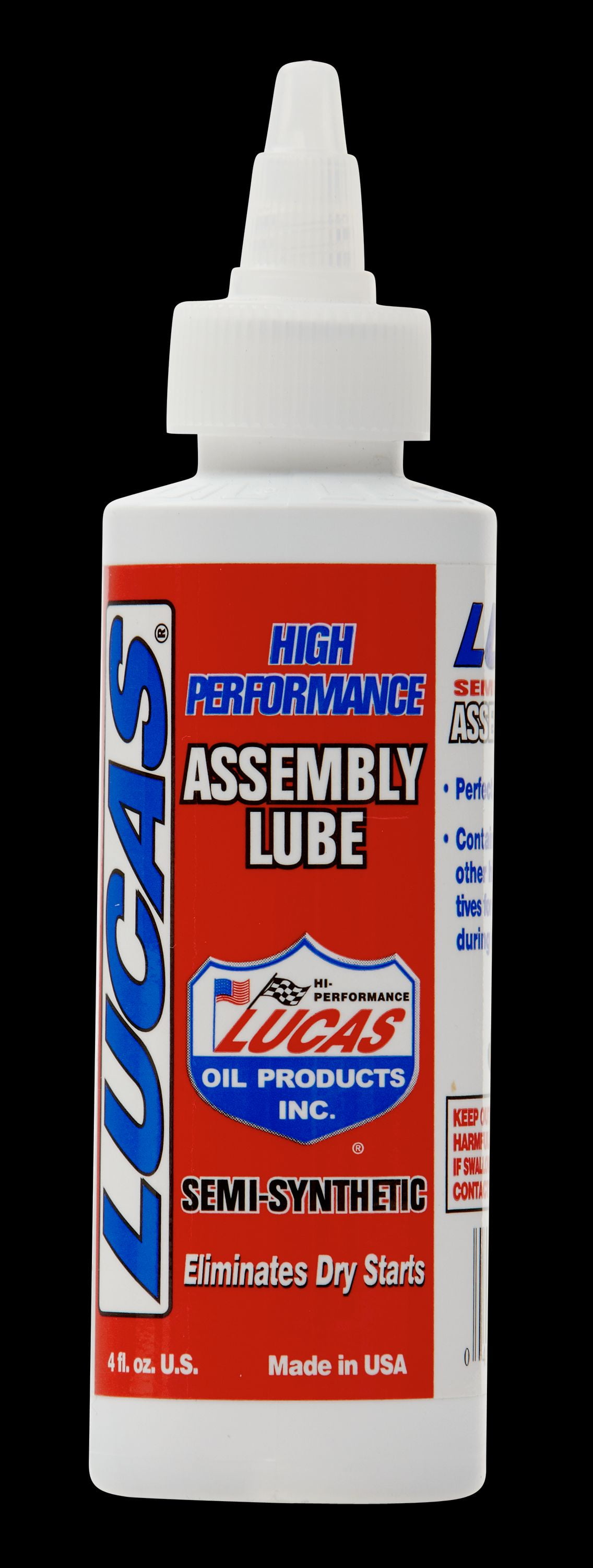 Lucas Oil 10152 Assembly Lube 4 Ounce Bottle; Dissolves In Oil