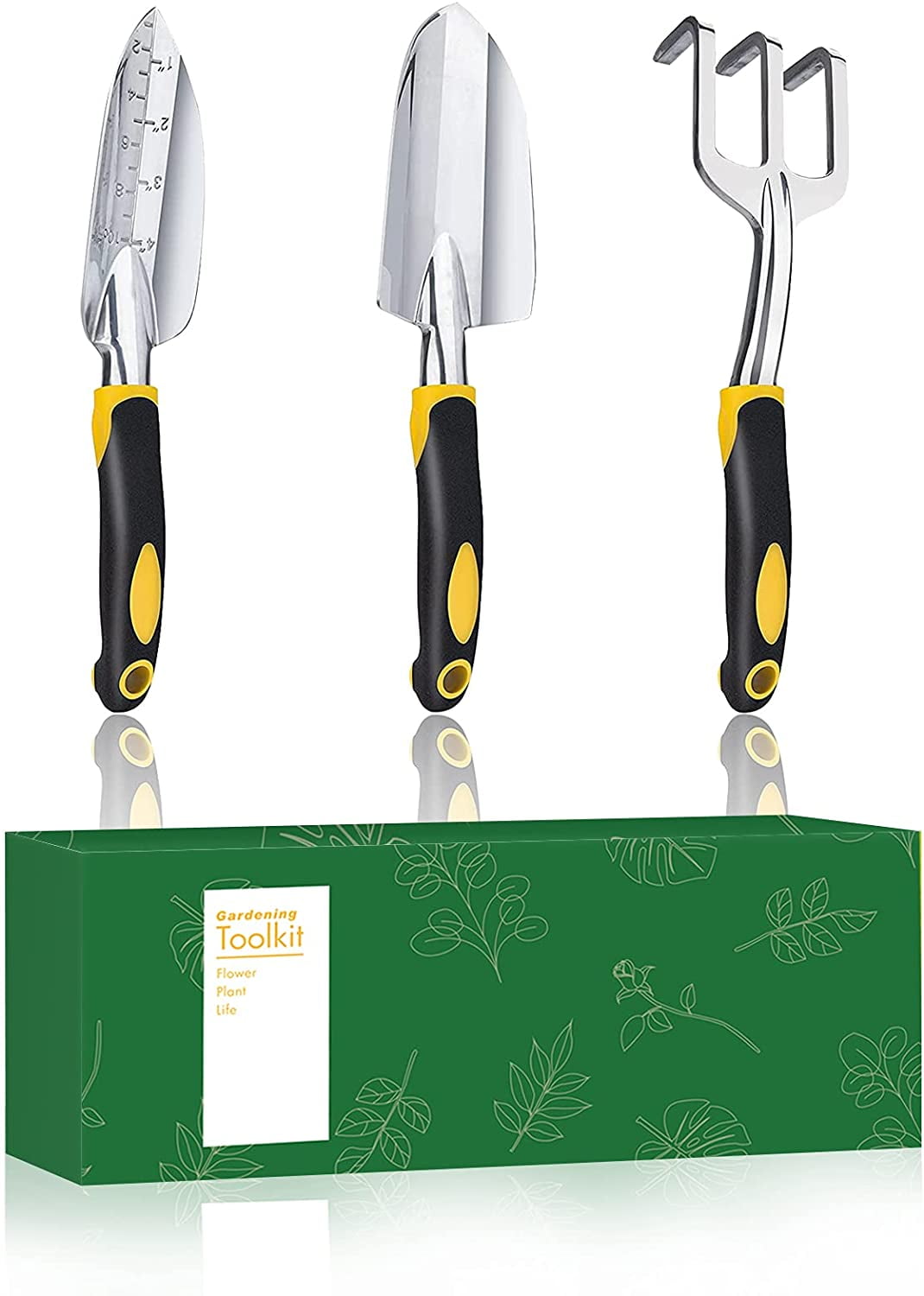 3 Pack Garden Tools Collection Heavy Duty Aluminum Lightweight