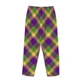 thumbnail image 5 of Kll Womens Mardi Gras Plaid Print Pajama Pants Soft Pajama Bottoms For Women Cozy Lounge Pants, 5 of 9