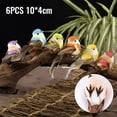 thumbnail image 1 of Ruibeauty 6Pcs Fake Feather Bird Xmas Tree Decor Perched Woodland Birds Decor Adornment, 1 of 4