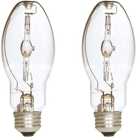 

ZQRPCA MP150/U/MED | Metal Halide HID Light Bulb | 150W E26 Base EDX17 ANSI Code M102 | High Output HID Light | 4000K Cool White & Clear Finish | 10000 Life Hours | 2 Pack