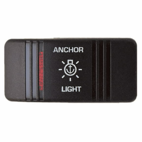 Carling Boat Rocker Switch Plate | Anchor Light Black Actuator
