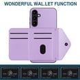 thumbnail image 4 of Allytech Galaxy S23 FE Wallet Case with Shoulder Strap, RFID Blocking Luxury PU Leather Shockproof Cards Slots Stand Anti-Scratch Magnetic Closure Phone Case for Samsung Galaxy S23 FE, Purple, 4 of 9