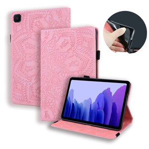 Dteck Galaxy Tab A7 2020 Tablet Case, Folio Case for Samsung Galaxy Tab A7 10.4 inch SM-T500 T505 T507 Embossed PU Leather Flip Stand Case Cover, Pink